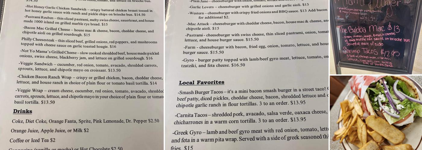 Jersey's Corner Menu