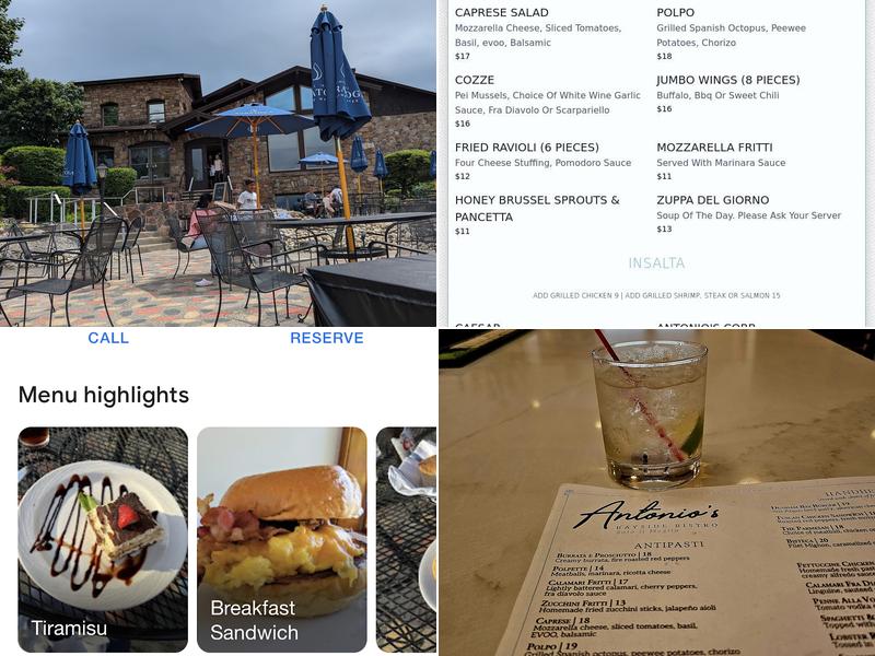 Antonio's Bayside Bistro Menu