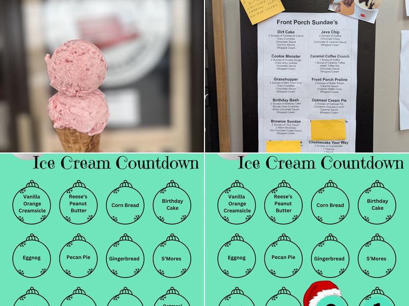 Front Porch Cafe and Creamery Menu