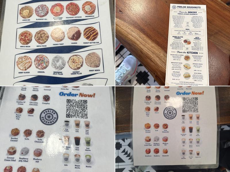 Parlor Doughnuts Menu
