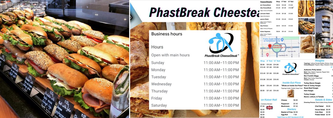 PhastBreak CheeseSteak Menu