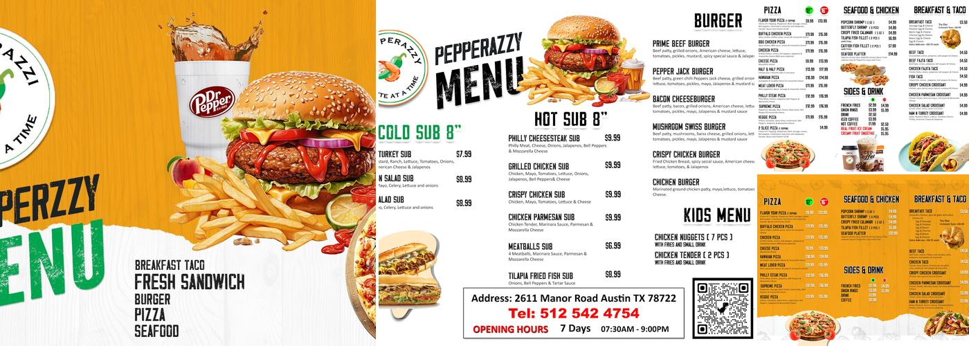 Pepperazzy Menu