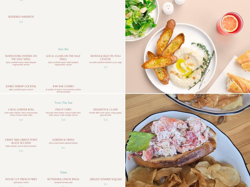 The Shipyard Menu