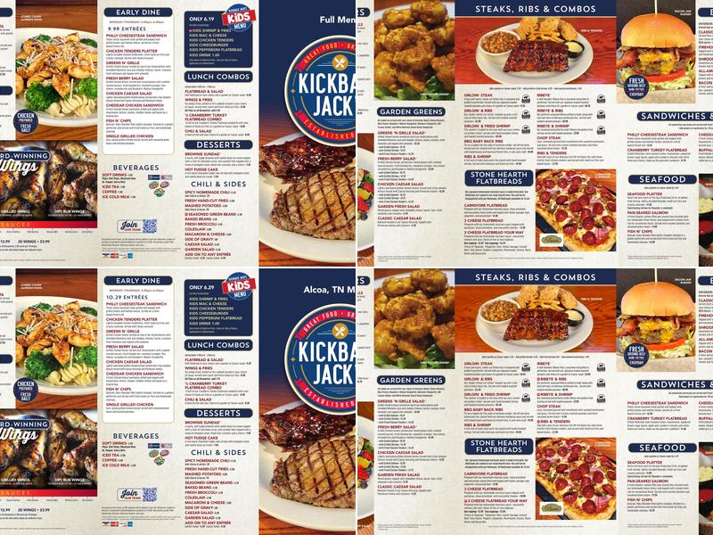 Kickback jacks Menu