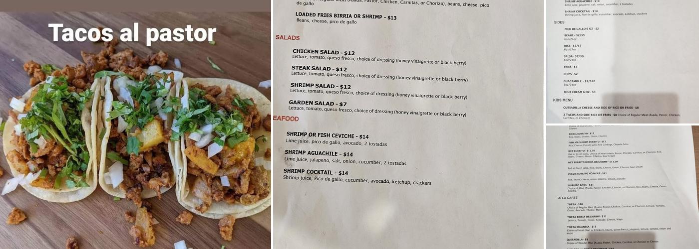 Hilarios Tacos Menu