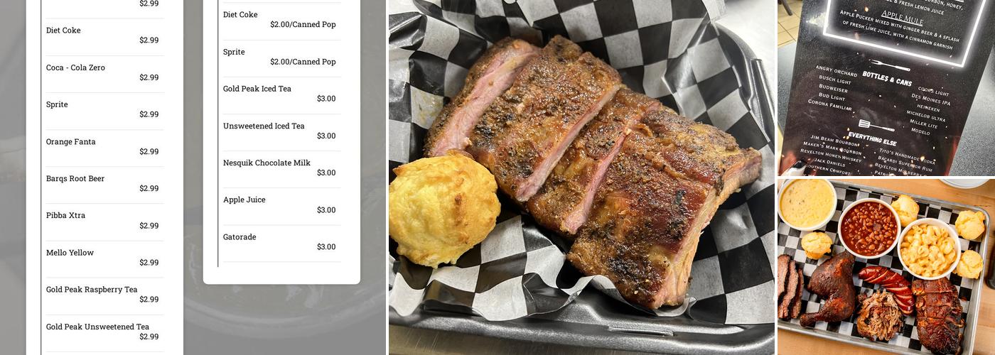 Bubbies BBQ Menu