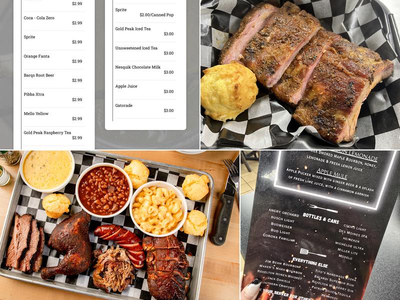 Bubbies BBQ Menu
