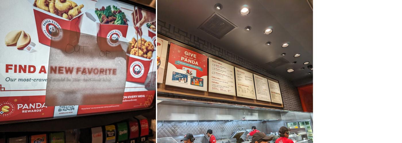 Panda Express Menu