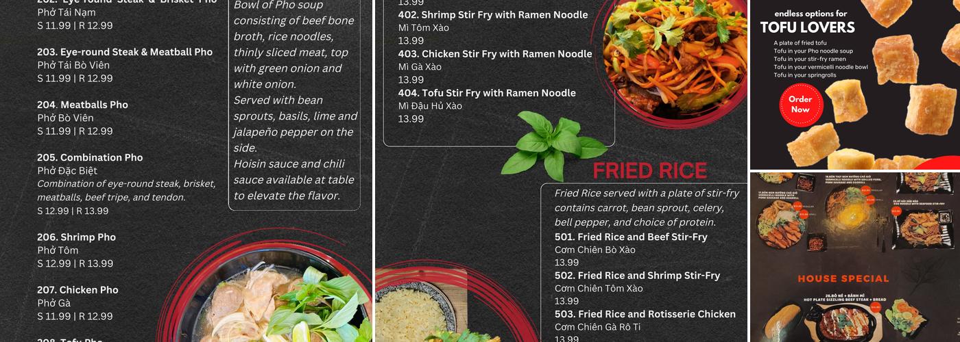 Kim's Kitchen Vietnamese Noodles and Grills Menu