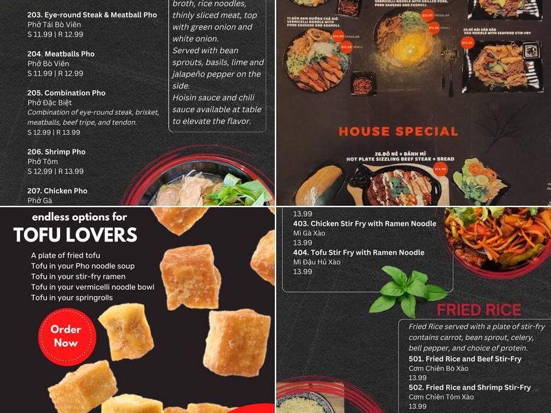 Kim's Kitchen Vietnamese Noodles and Grills Menu