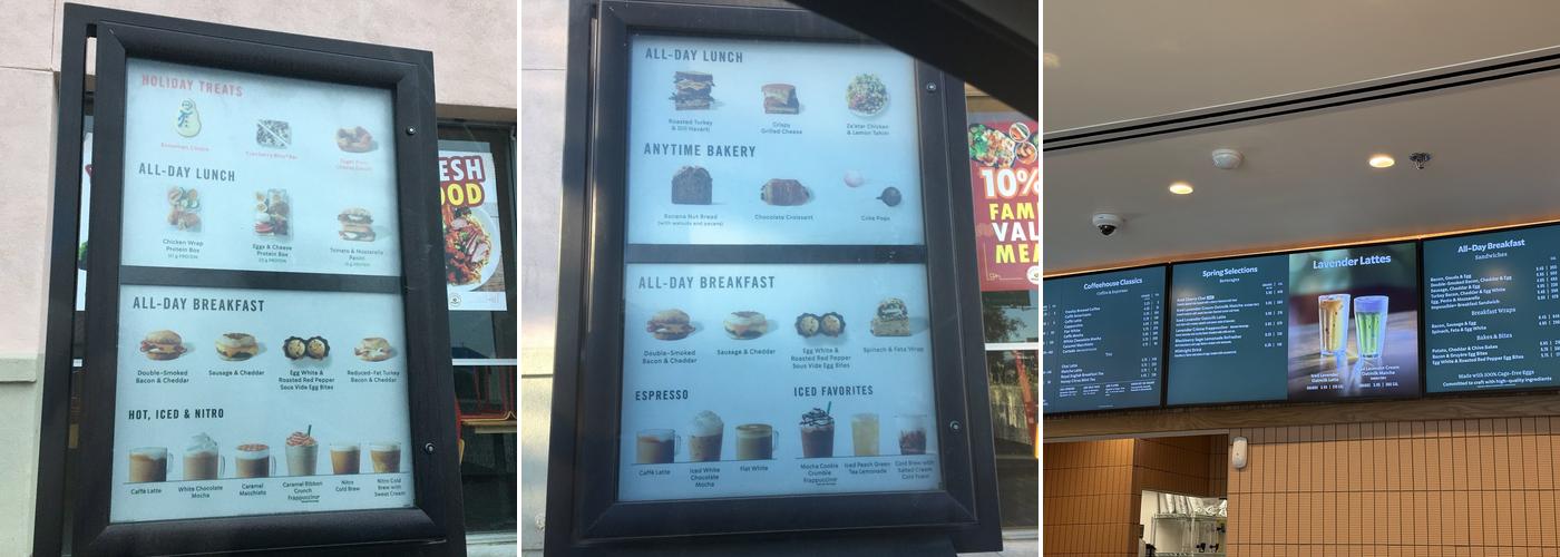 Starbucks Coffee Company Menu