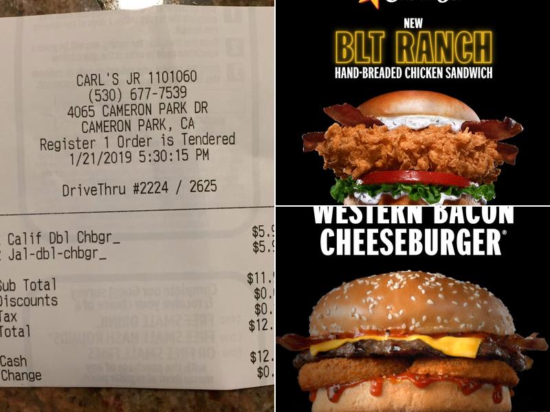 Carl’s Jr. Menu