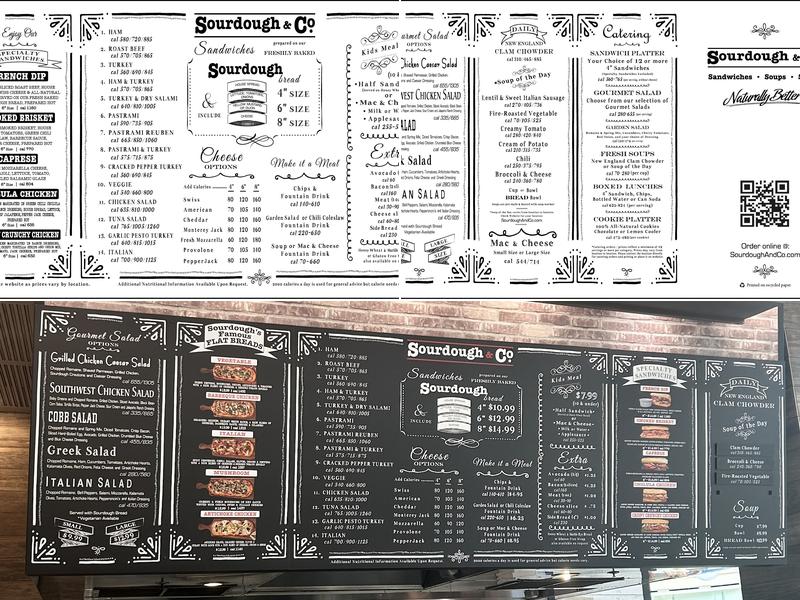 Sourdough & Co. Menu