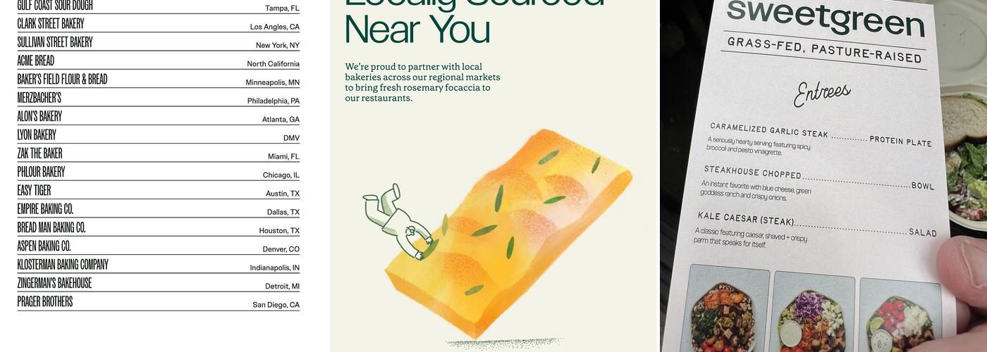 sweetgreen Menu