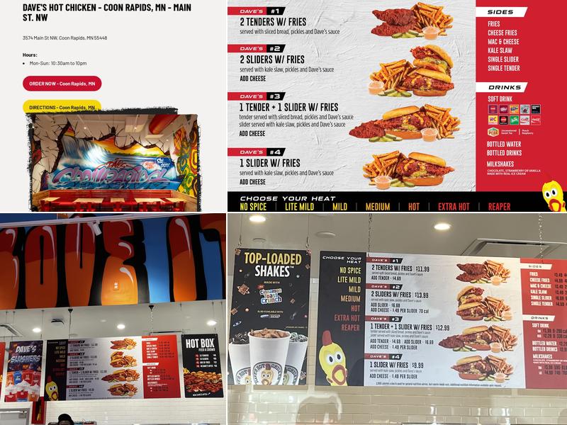 Dave's Hot Chicken Menu