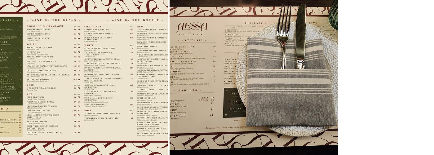 Alessa Cucina & Bar Menu