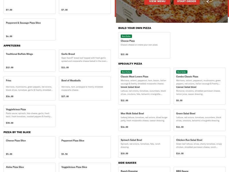 FRATELLI PIZZA Menu