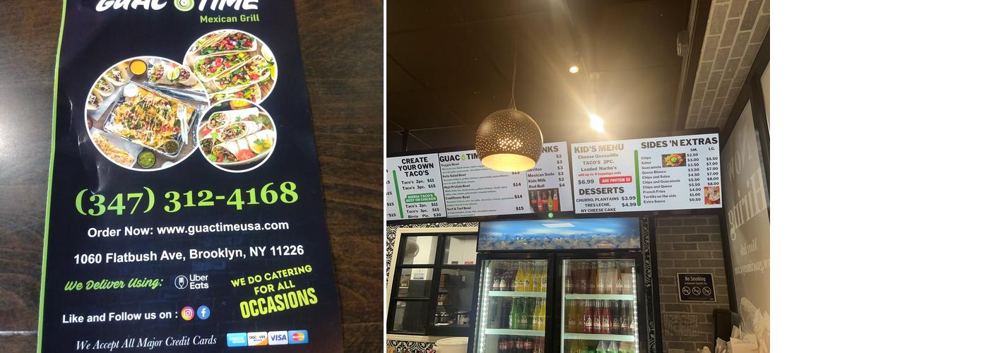 Guac Time Menu