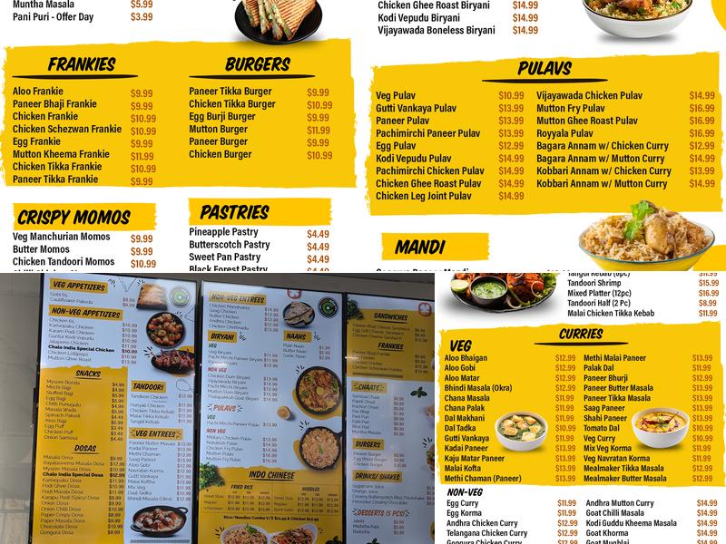 Chalo India - Grocery, Halal Meat & Eatery | Frisco, TX Menu