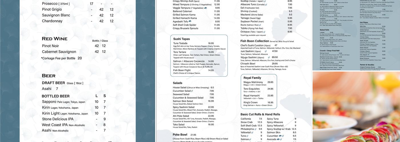 Fish Boon Menu