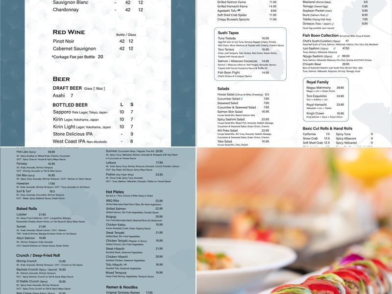Fish Boon Menu