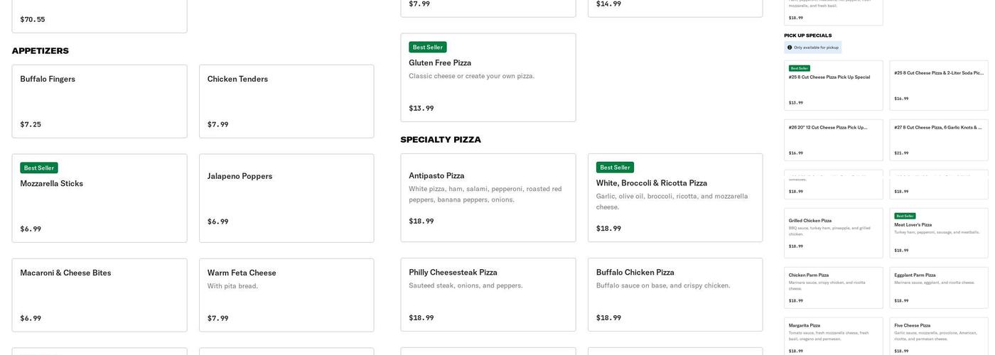 Elif’s Kitchen Menu