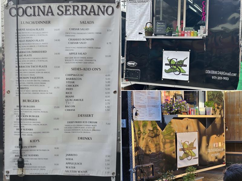 Cocina Serrano Menu