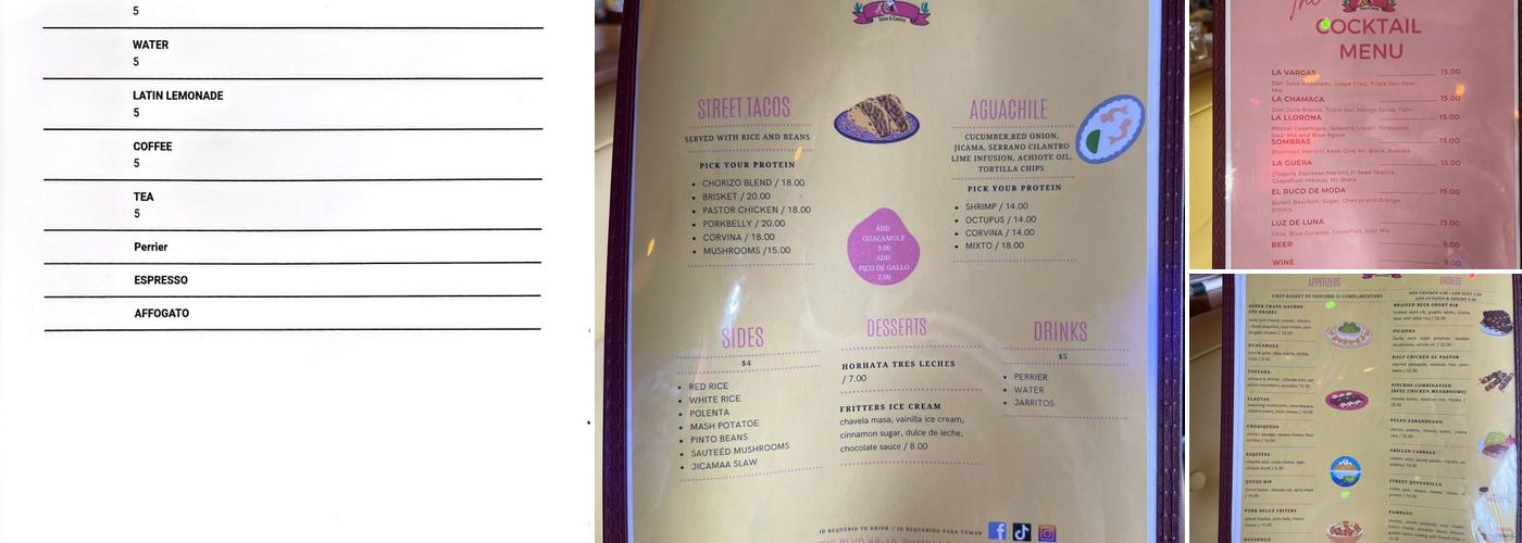 Ay! Chavelaa tacos&cantina Menu