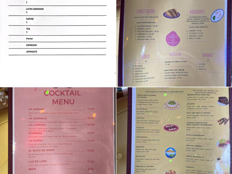 Ay! Chavelaa tacos&cantina Menu