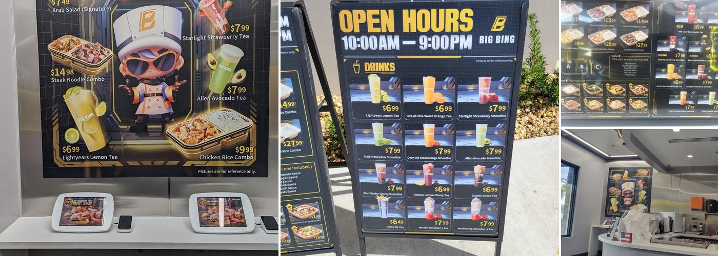 Big Bing Hibachi & Smoothie Tea Menu