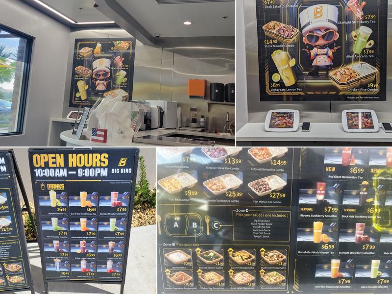 Big Bing Hibachi & Smoothie Tea Menu