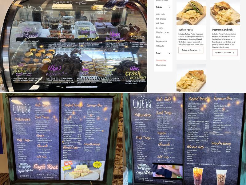 Cafe 86 - Eagle Rock Menu