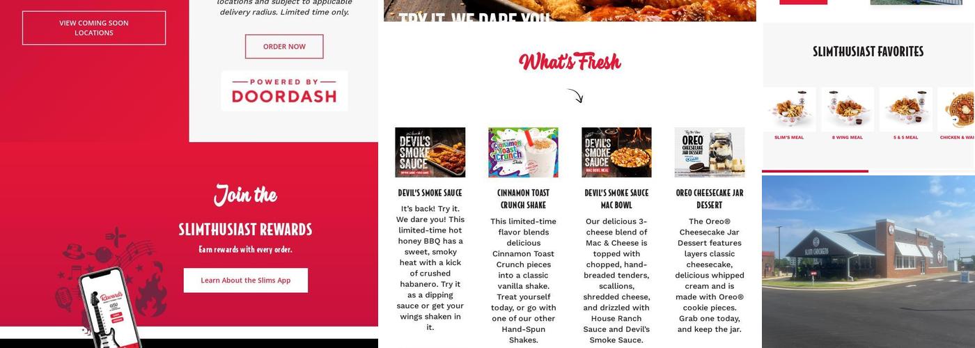 Slim Chickens Menu
