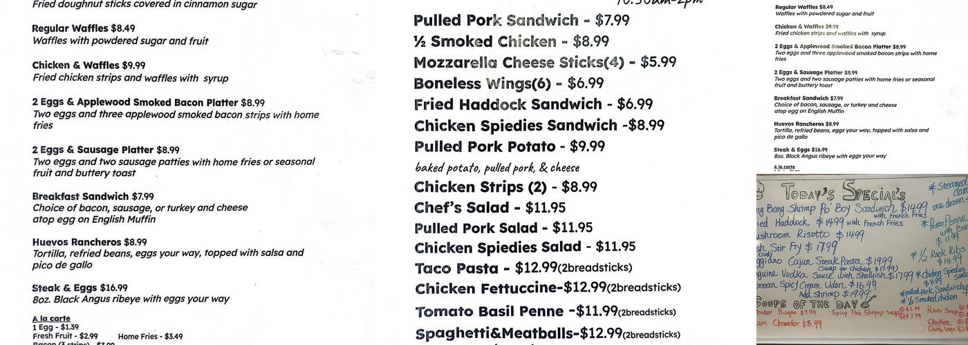 Chef Stanley's Menu