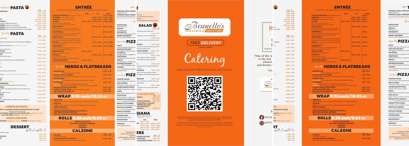 Brunello's Pizza & Pasta of Smithtown Menu