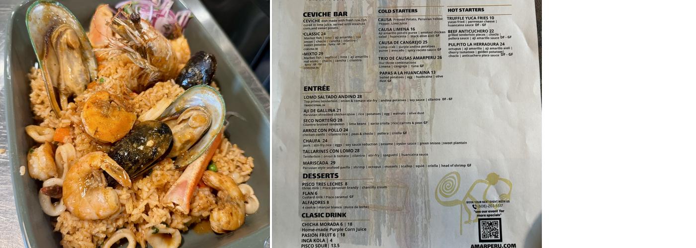 AMARPERU Menu