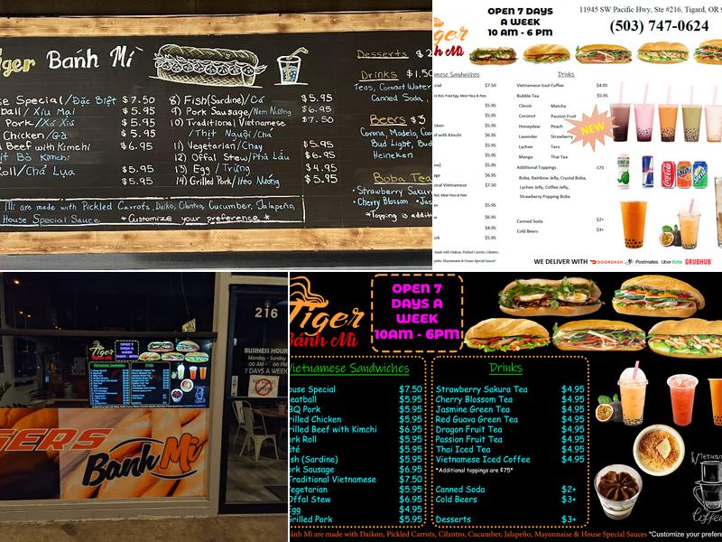 Tiger Deli Menu