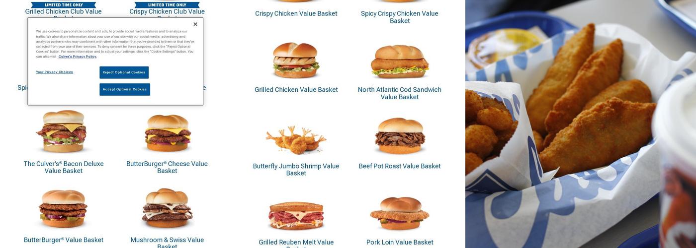 Culver’s Menu