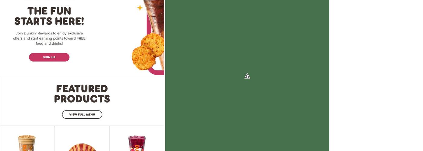 Dunkin' Menu