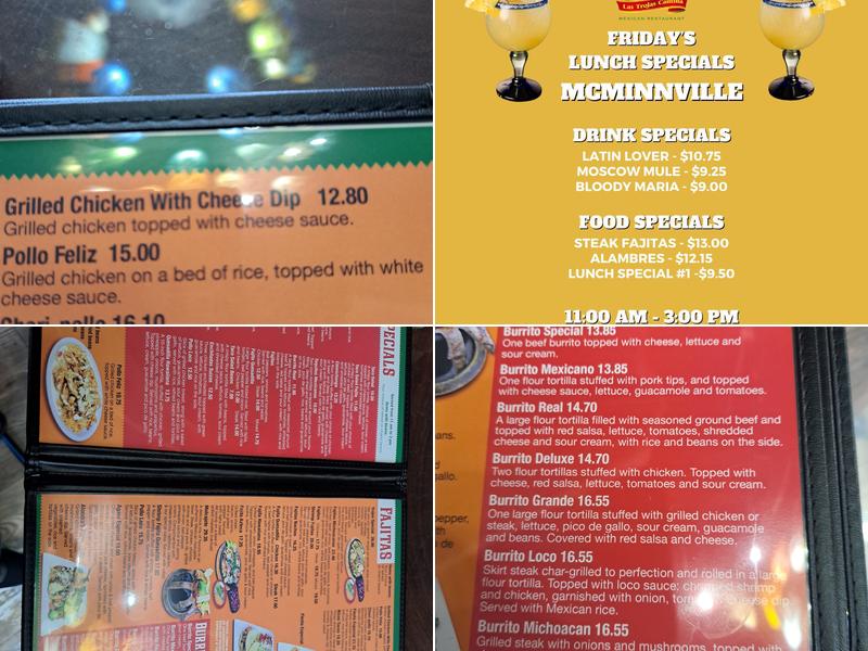 Las Trojas Cantina Mexican Restaurant Menu