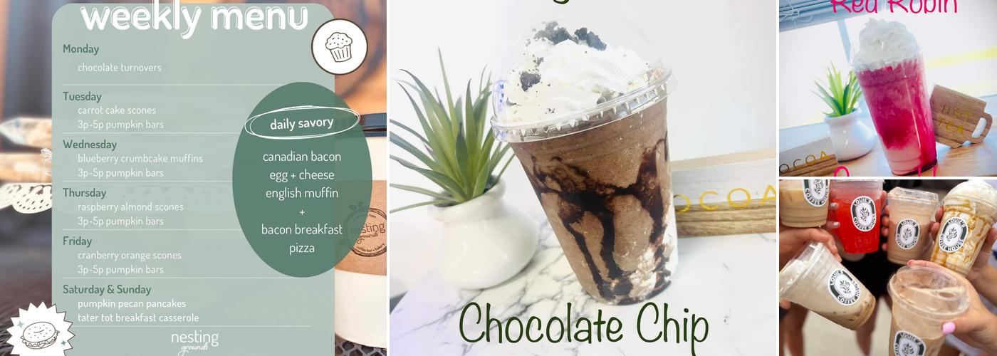 Nesting Grounds Coffee Bar + Bakery Menu
