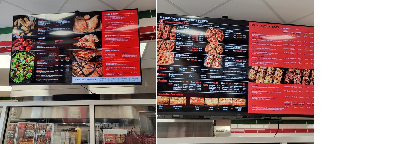 Jet's Pizza Menu