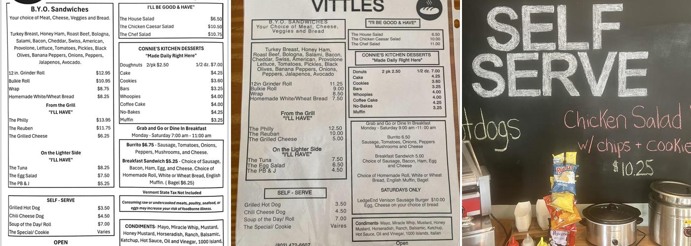 Vittles Menu