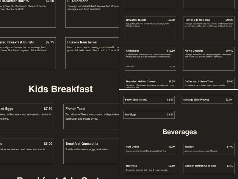 Licha’s Mexican Diner Menu