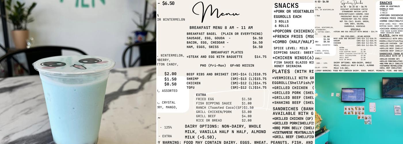 Min-Tea Menu