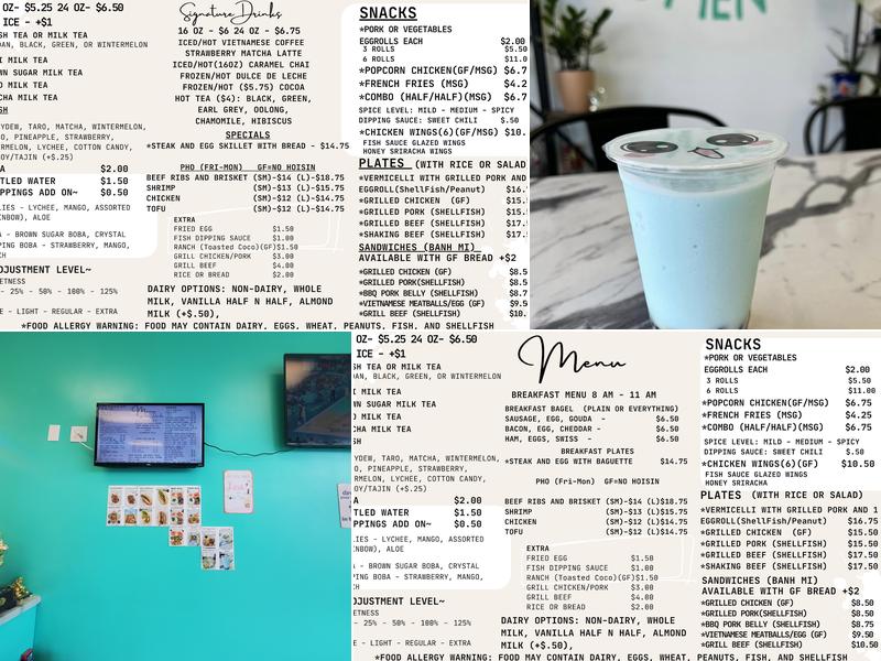 Min-Tea Menu