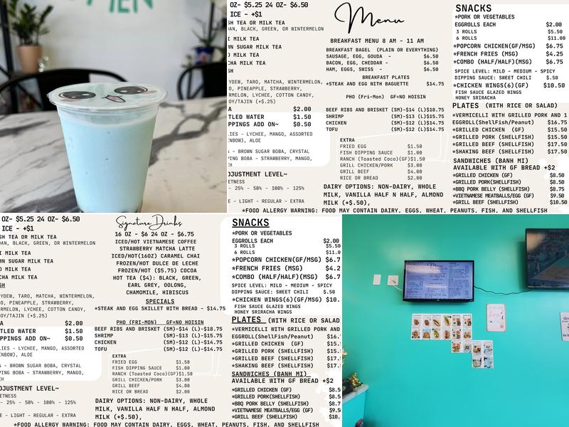 Min-Tea Menu