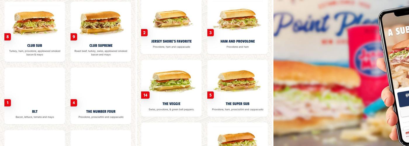 Jersey Mike's Subs Menu