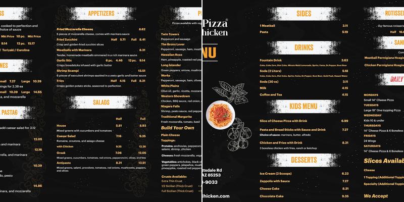 NY Pizza & Chicken Menu