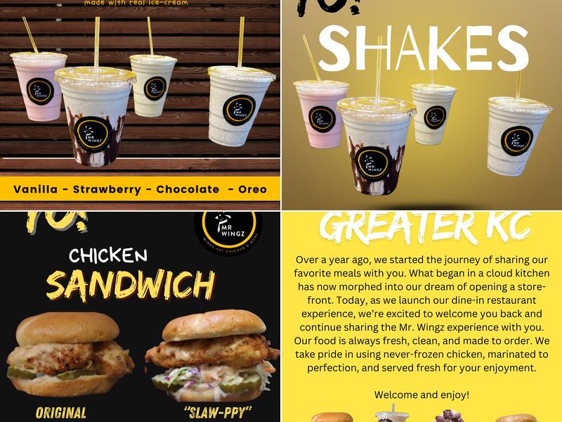 Mr. Wingz Menu